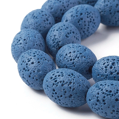 Бусы из натуральной лавы&nbsp;G-F671-03B-12-1