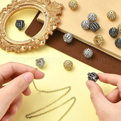 3 шт. 3-х цветные латунные бусины из кубического циркония&nbsp;KK-YW0004-25-1