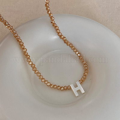 Подвеска с инициалом из натуральной ракушки FS-WG76541-08-1