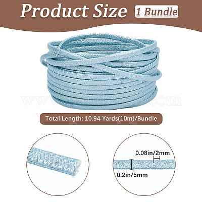 10м складной шнур из блестящей искусственной кожи&nbsp;OCOR-GF0004-11G-1