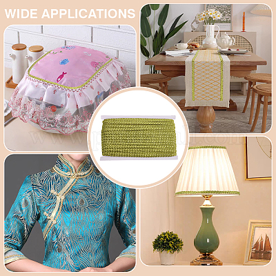 Отделка из металлизированного полиэстерового плетеного кружева&nbsp;OCOR-WH0108-20B-1