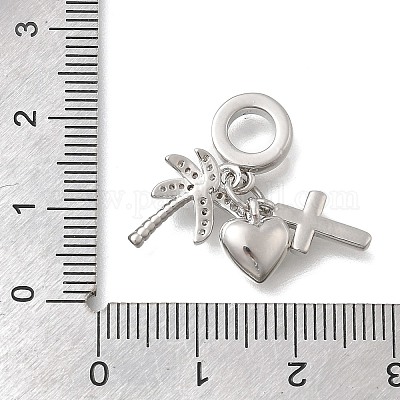 Латунь микропаве прозрачный кубический цирконий европейские подвески с подвесками KK-D431-033F-P-1