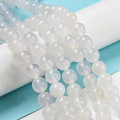Натуральный белый агат бисер&nbsp;LS-AGAT-8D-16-1