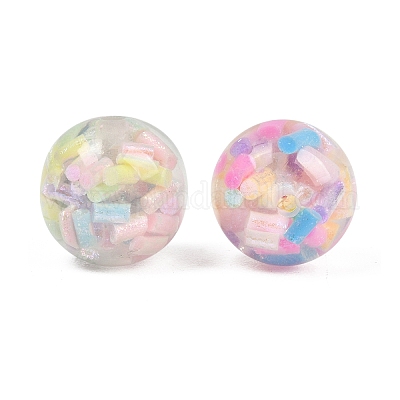 Прозрачные бисеры из смолы&nbsp;RESI-C070-13-1