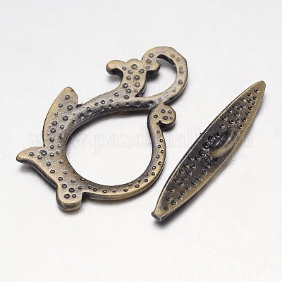 Матовая застежка из латуни KK-L116-25AB-NF-1