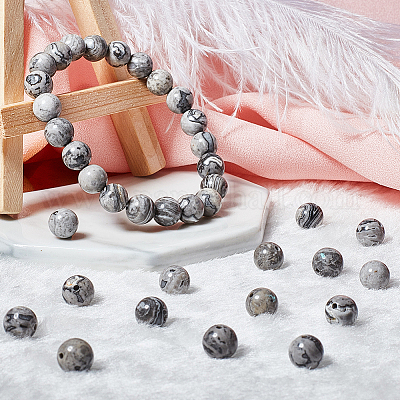 Натуральный камень-карта / камень пикассо / нити из бисера пикассо&nbsp;G-OC0001-04-1