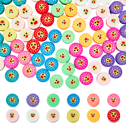 260шт 13 цвета бусины из полимерной глины ручной работы CLAY-DC0001-05-1