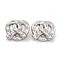 Non-Tarnish 304 Stainless Steel Stud Earrings, Stainless Steel Color, 22.5x25mm
