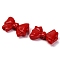 Baking Paint Opaque Acrylic Beads, Bowknot, Red, 21x29x8mm, Hole: 2mm, about 115pcs/265g