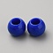 Acrylic European Beads, Large Hole Rondelle Beads, Blue, 13.5x11mm, Hole: 6.7mm, about 1111pcs/1000g