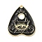 Rack Alloy Enamel Pendants, Eye, Black, Golden, 26x22x1mm, Hole: 1.4mm