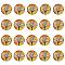 Half Round/Dome Tree Pattern Glass Flatback Cabochons for DIY Projects, Gold, 25x6mm