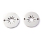 Tarnish Resistant Stainless Steel Links Connectors, Flat Round with Star, Stainless Steel Color, 10x1.2mm, Hole: 1mm