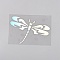 PET Self-Adhesive Stickers, for Party Decorative Presents, Dragonfly, Colorful, 79x104x0.3mm