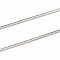Tarnish Resistant 3.28 Feet 304 Stainless Steel Snake Chains, Soldered, Stainless Steel Color, 0.9mm