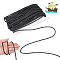20M Paper Cord, 3-Ply Braided Rope, with 1Pc Cardboard Display Card, Black, 4mm