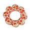 Acrylic Pendants, Flower, Orange Red, 38x38x2.5mm, Hole: 17.8mm