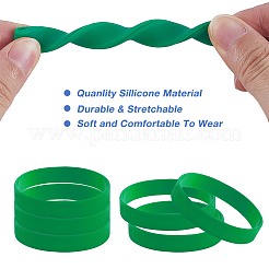 12шт. силиконовый шнур-браслет со словом&nbsp;BJEW-CN0001-05A