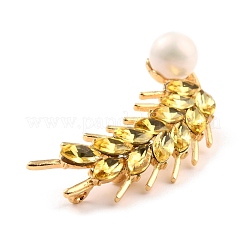 Брошь из рисового сплава с жемчугом из смолы&nbsp;JEWB-O009-16