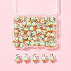 50 шт. подвески из прозрачной смолы в полоску&nbsp;PALLOY-FS00041-01