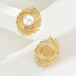 Стильные серьги-гвоздики в форме спирали из нержавеющей стали 201&nbsp;NA7671