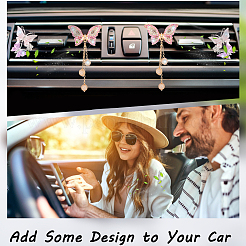 Украшения вентиляционного отверстия автомобиля сплава горный хрусталь&nbsp;AJEW-WH0248-511