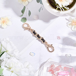 1 шт. черный кожаный сплав pu chain удлинитель для кошелька ремешка для изготовления кошелька&nbsp;PURS-CL0001-10B