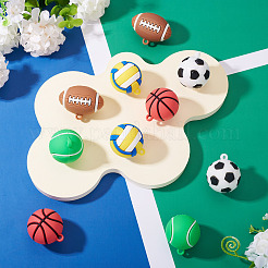 10 шт. 5 стиля непрозрачных пластиковых подвесок из ПВХ&nbsp;KY-TA0001-53