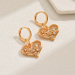 Модные латунные серьги-кольца с бахромой в форме сердца и кисточками&nbsp;IJ9645