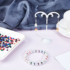 180 шт. 9-х цветные бусины из натурального агата&nbsp;G-NB0002-78