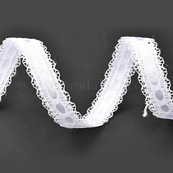 Лента из полиэстера с отделкой по краю цветка&nbsp;SRIB-F010-01B