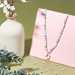 6 прядь 6-х цветных прорезиненных синтетических гематитовых бусин&nbsp;G-CA0001-42