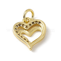 Латунные микропаве прозрачные кубические циркониевые подвески&nbsp;ZIRC-F132-93G