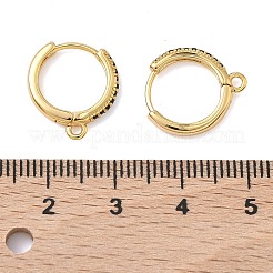 Латунные серьги-кольца из прозрачного кубического циркония&nbsp;XGR0154G-96G