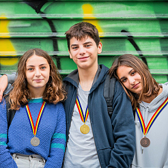 3шт. 3-х цветная медаль из сплава&nbsp;AJEW-FH0005-80