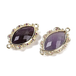 Натуральный аметист ограненный конский глаз звенья&nbsp;G-B126-02G-03