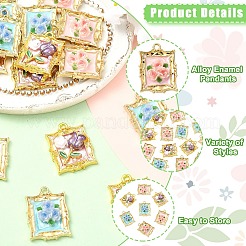 3шт 3 стиля подвески из сплава с эмалью&nbsp;FIND-YW0011-05