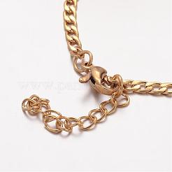 Браслеты из нержавеющей стали 304 с идентификационными звеньями&nbsp;BJEW-K136-02