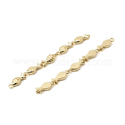 Латунные соединительные подвески в виде рыбьих звеньев&nbsp;KK-L267-07G