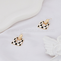 1 пара серег-гвоздиков с эмалевым покрытием из сплава&nbsp;EJEW-LP0001-77B