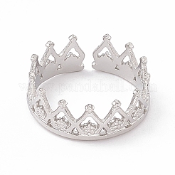 Кольца-манжеты с открытыми коронами из нержавеющей стали 304&nbsp;RJEW-G275-08P