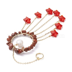 Стеклянные подвески в виде звезд&nbsp;HJEW-JM01247-05