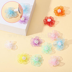 60шт 10-х цветные тканевые цветы&nbsp;DIY-CA0007-77