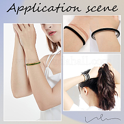 2шт. набор из 2-х цветных браслетов-манжет из нержавеющей стали 304 с рифлением для женщин&nbsp;BJEW-SC0001-17