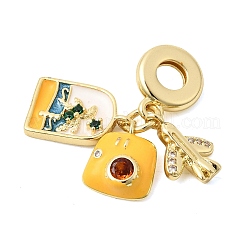 Латунные разноцветные эмалевые европейские подвески&nbsp;KK-Z150-08G