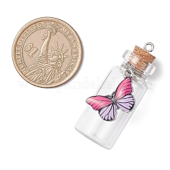 8 шт. подвески в виде стеклянной бутылки с бабочкой&nbsp;PALLOY-JF04567