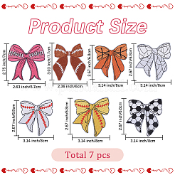 7 шт. 7 стиля полиэстеровых вышивок на одежде с термонаклейкой&nbsp;PATC-GF0001-63