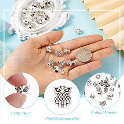 36шт 18 стиля европейские бусины из сплава в тибетском стиле FIND-KS0001-21