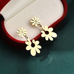 Серьги-гвоздики из нержавеющей стали 304 для женщин&nbsp;LS-EJEW-Q009-01G