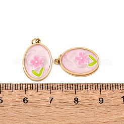 Подвески из нержавеющей стали 304 с эмалью&nbsp;STAS-U061-43G-01